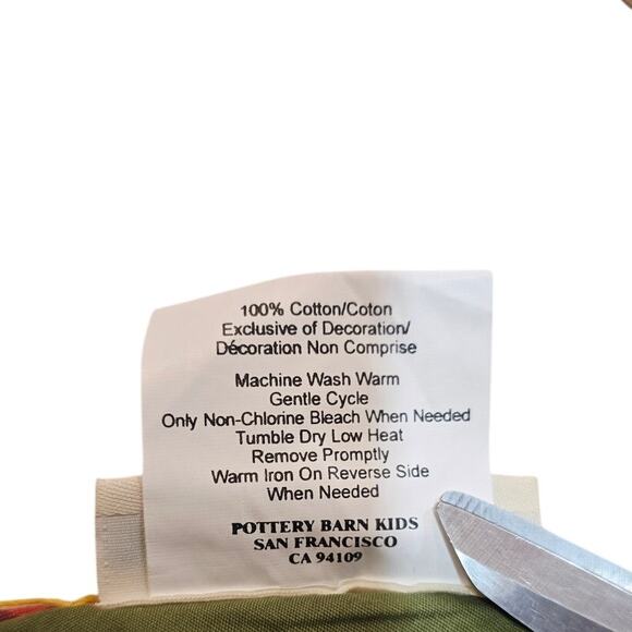 Pottery Barn Kids Thanksgiving Turkey Utensil Holder Placemat Washable Plaid (4) - Picture 4 of 4